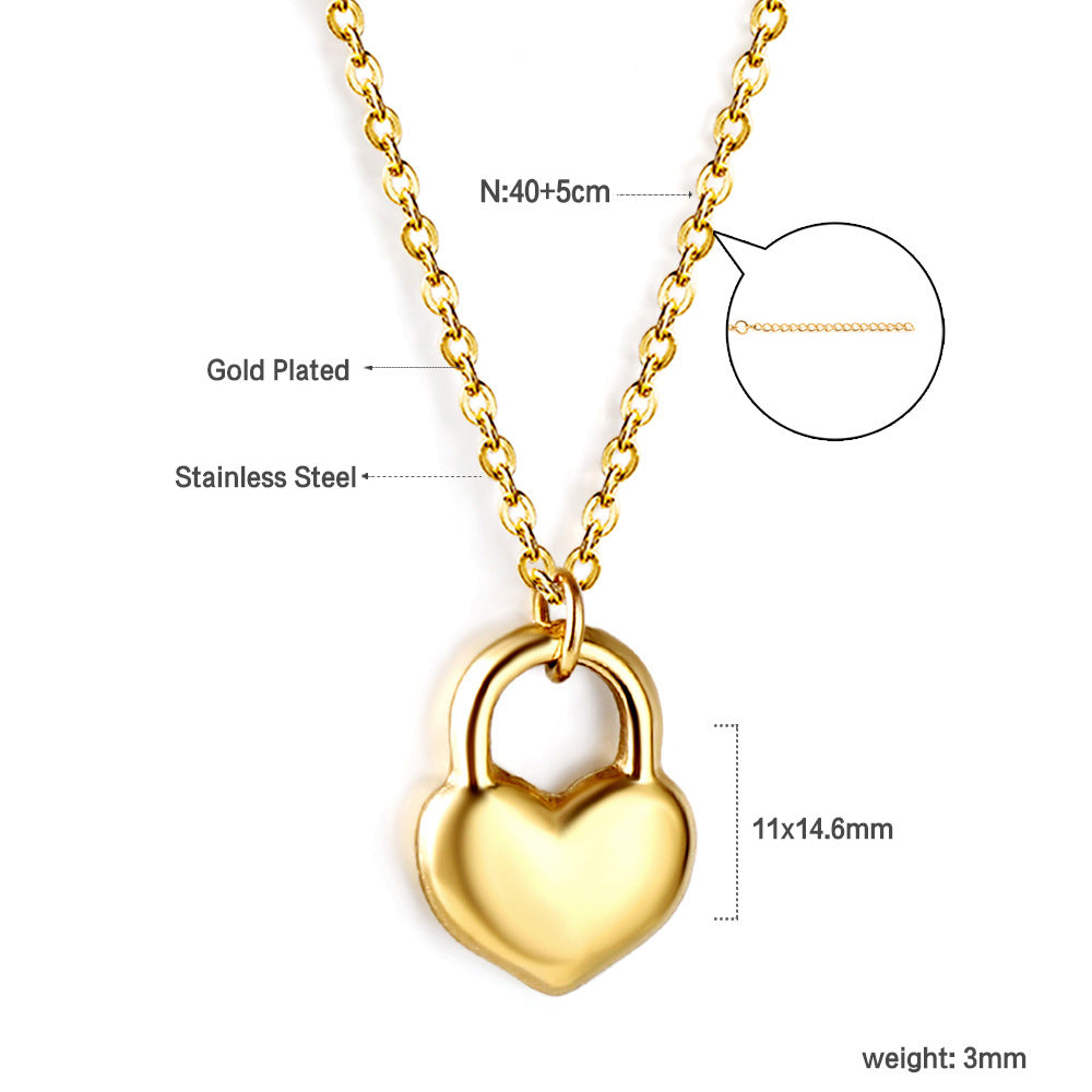 Love Lock Heart Pendant