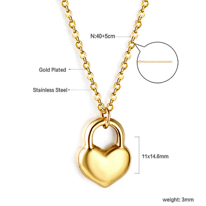 Love Lock Heart Pendant