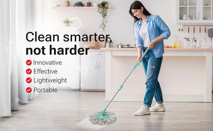 360°Magic Spin Mop and Bucket Set (2 Extra Mop Heads)