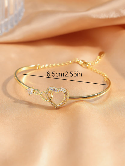 Chain Hollowed Heart Shape Bracelet Elegant