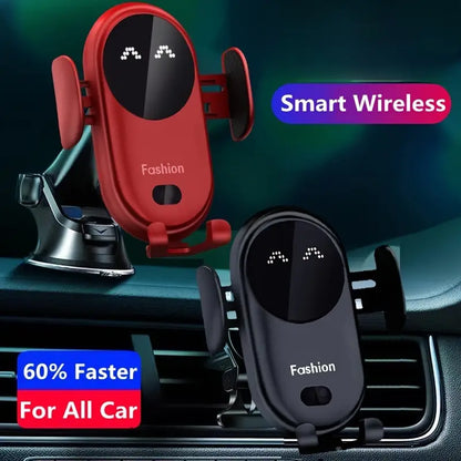 Auto Clamping Magnetic Smart Induction Wireless Charger Stand
