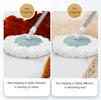 Spin Mop Set with Bucket Wiper and Sweeper