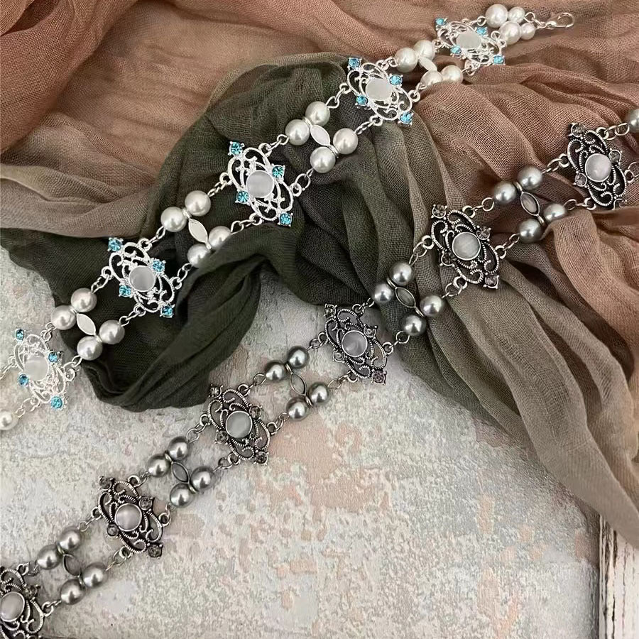 Y2k Sweet Cool Crystal Pearl Necklace