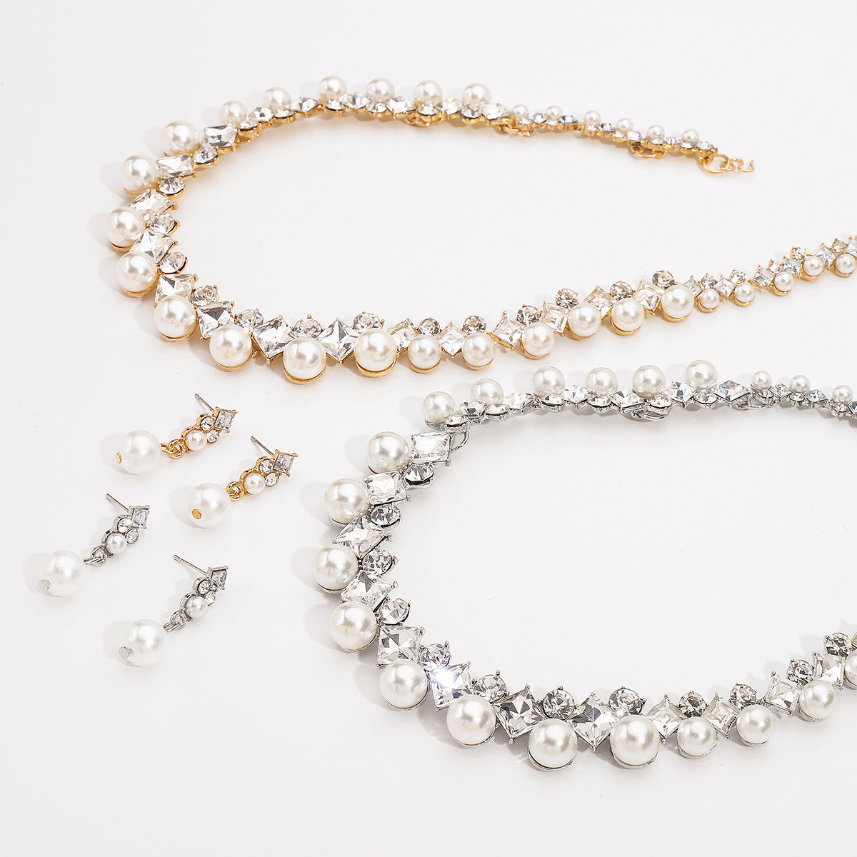 Baroque Alloy Necklace And Earrings