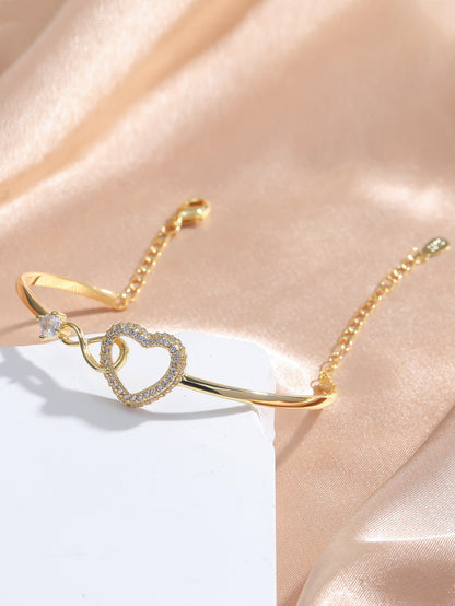Chain Hollowed Heart Shape Bracelet Elegant