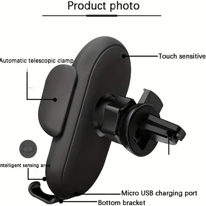 Auto Clamping Magnetic Smart Induction Wireless Charger Stand