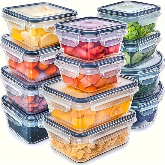 Transparent Storage 8pcs Transparent Polypropylene Grain Storage Container with Lid  Sealed Microwave Safe Reusable Elegant Storage Design for Fruits Vegetables Noodles  Kitchen Organization