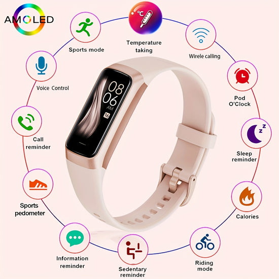 The LIGE WomenS New Fashion Smart Watch Features Various Sports Modes a Sedentary Reminder Photo Control a Stopwatch an Alarm Clock Message Notifications Calorie Tracking And a Customizable Dial Making It an Excellent Gift Option