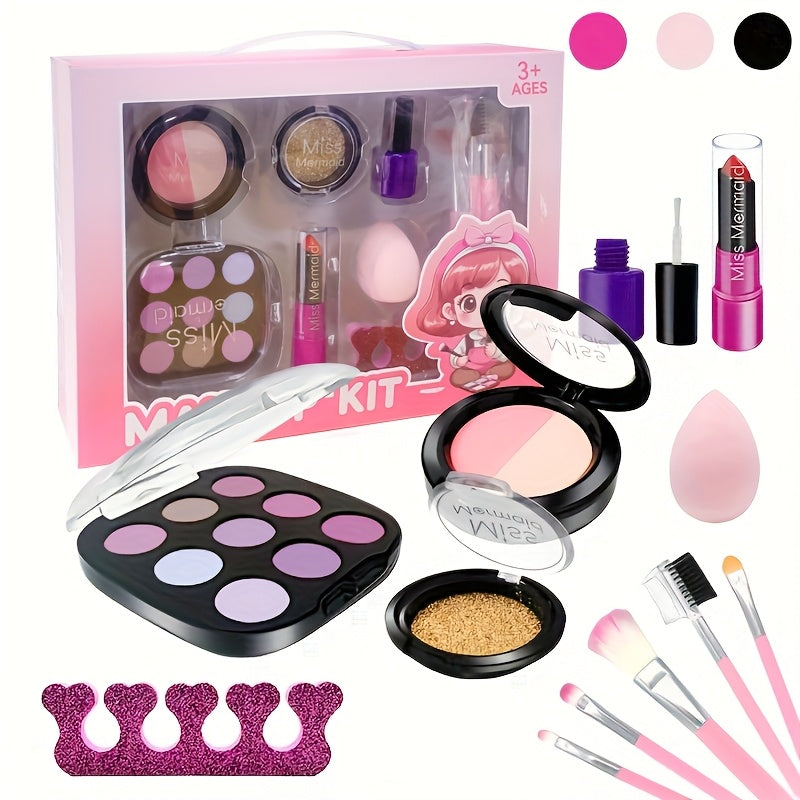 12pcsset Girls Pretend Makeup Toy BlackPinkMagenta MultiColor Options Best Birthday Gift for 3 Years Old Princesses Christmas  Halloween Present Kids Size